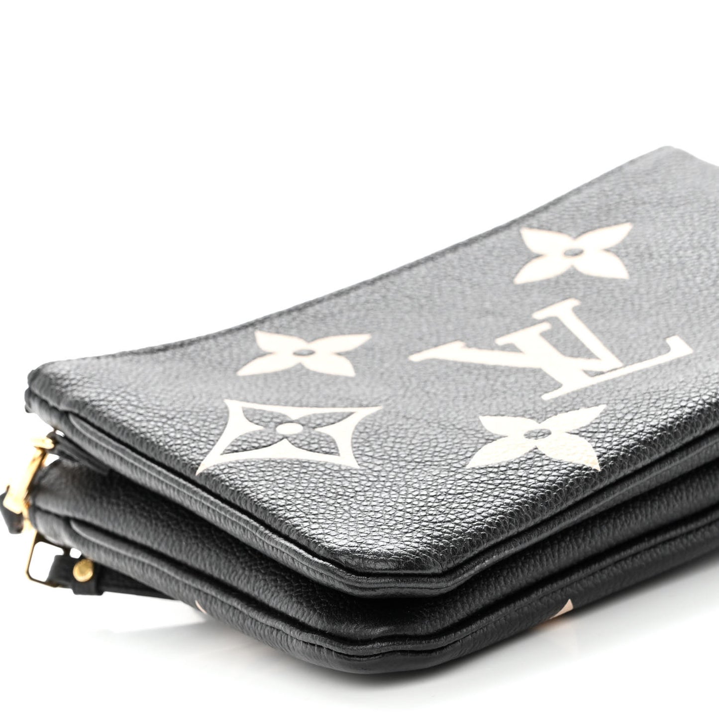 Empreinte Monogram Giant Double Zip Pochette Black Cream