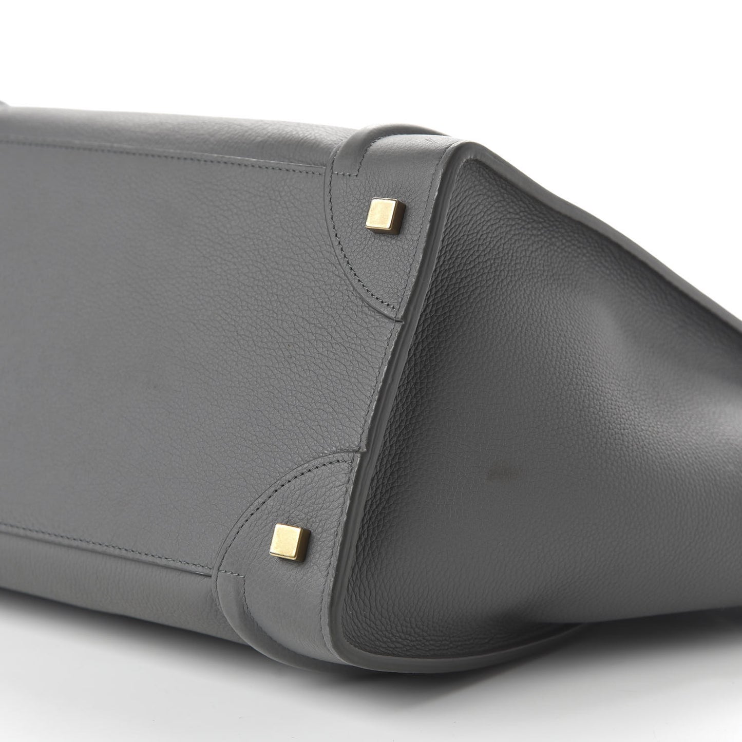 Drummed Calfskin Mini Luggage Kohl