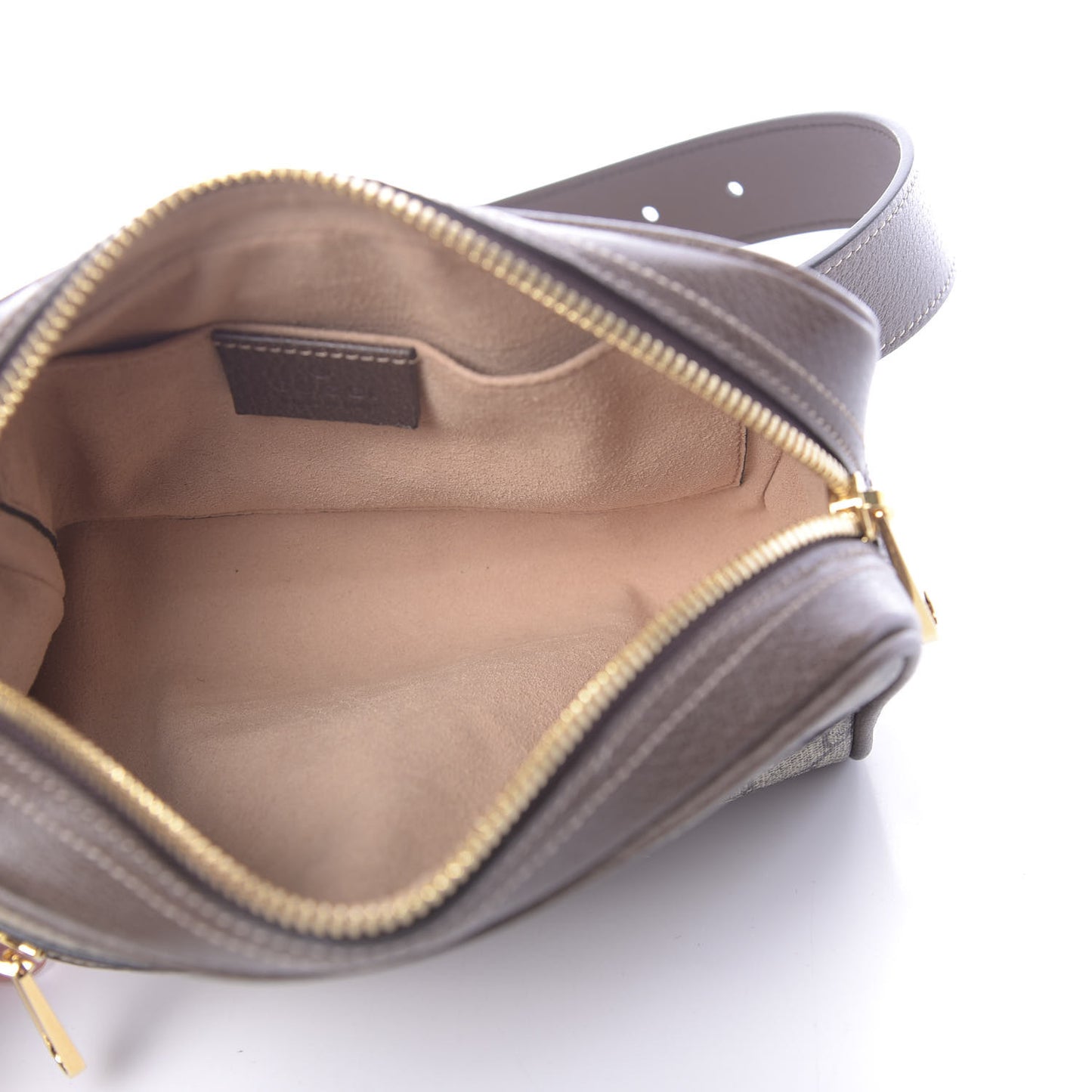 GG Supreme Monogram Web Small Ophidia Belt Bag 85 34 Dark Brown