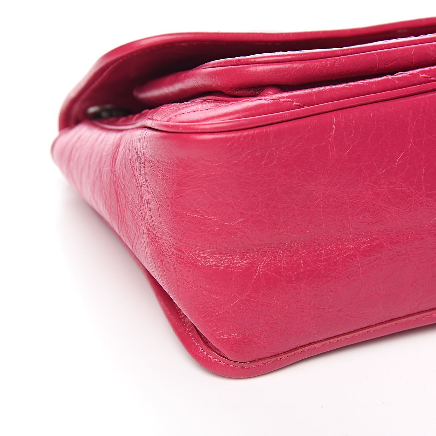 Crinkled Calfskin Matelasse Monogram Medium Niki Chain Satchel Freesia