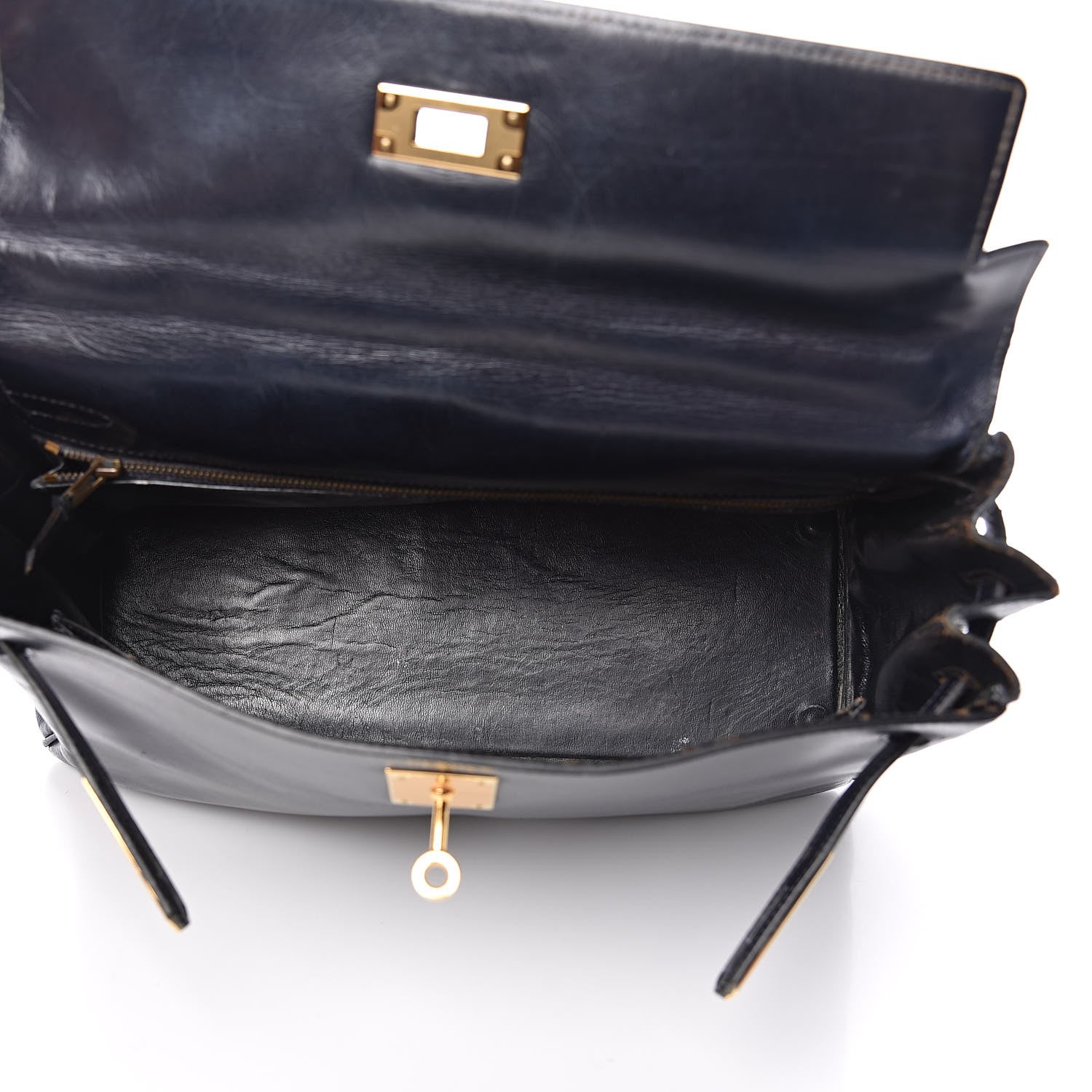Hermes Box Kelly Retourne 32 Bleu Marine 7 of 33