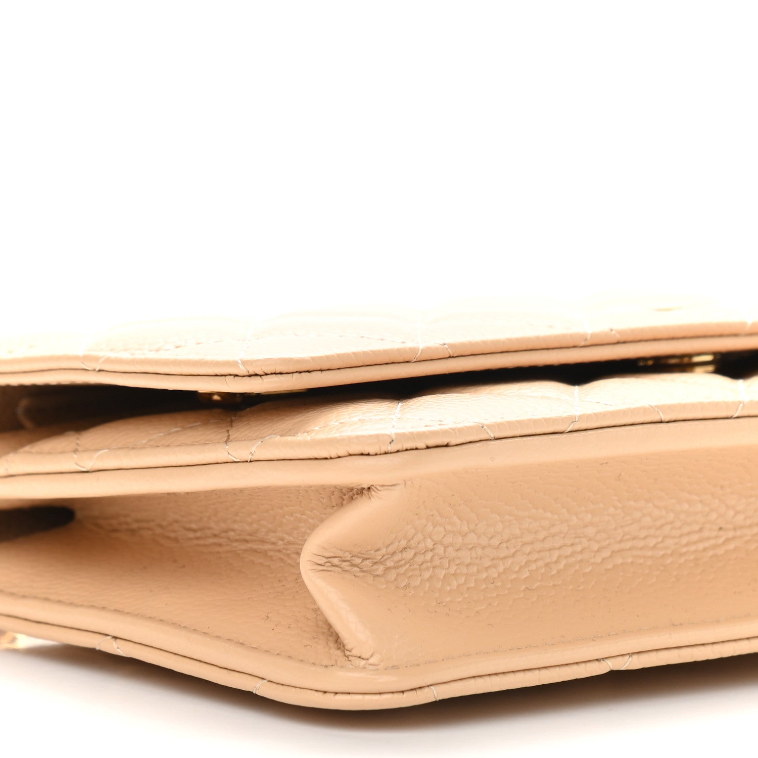 Chanel Caviar Quilted Wallet On Chain WOC Beige 9 of 10