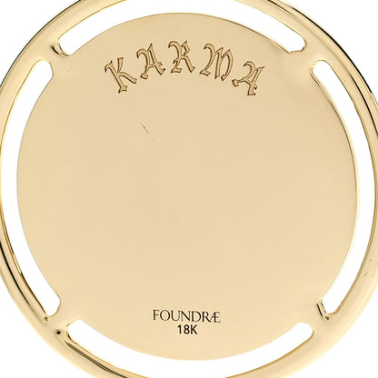 Foundrae 18K Yellow Gold Large Karma Medallion Pendant 4 of 4
