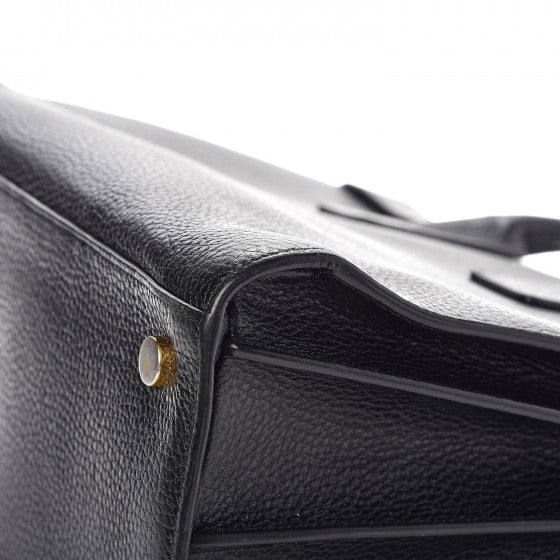 Grained Calfskin Large Sac De Jour Carryall Black