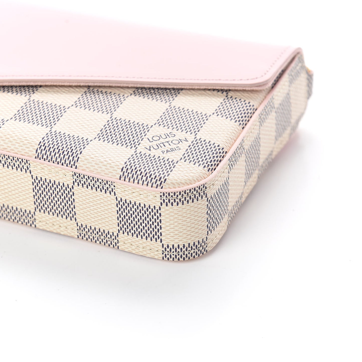 Damier Azur Calfskin Pochette Felicie Eau de Rose