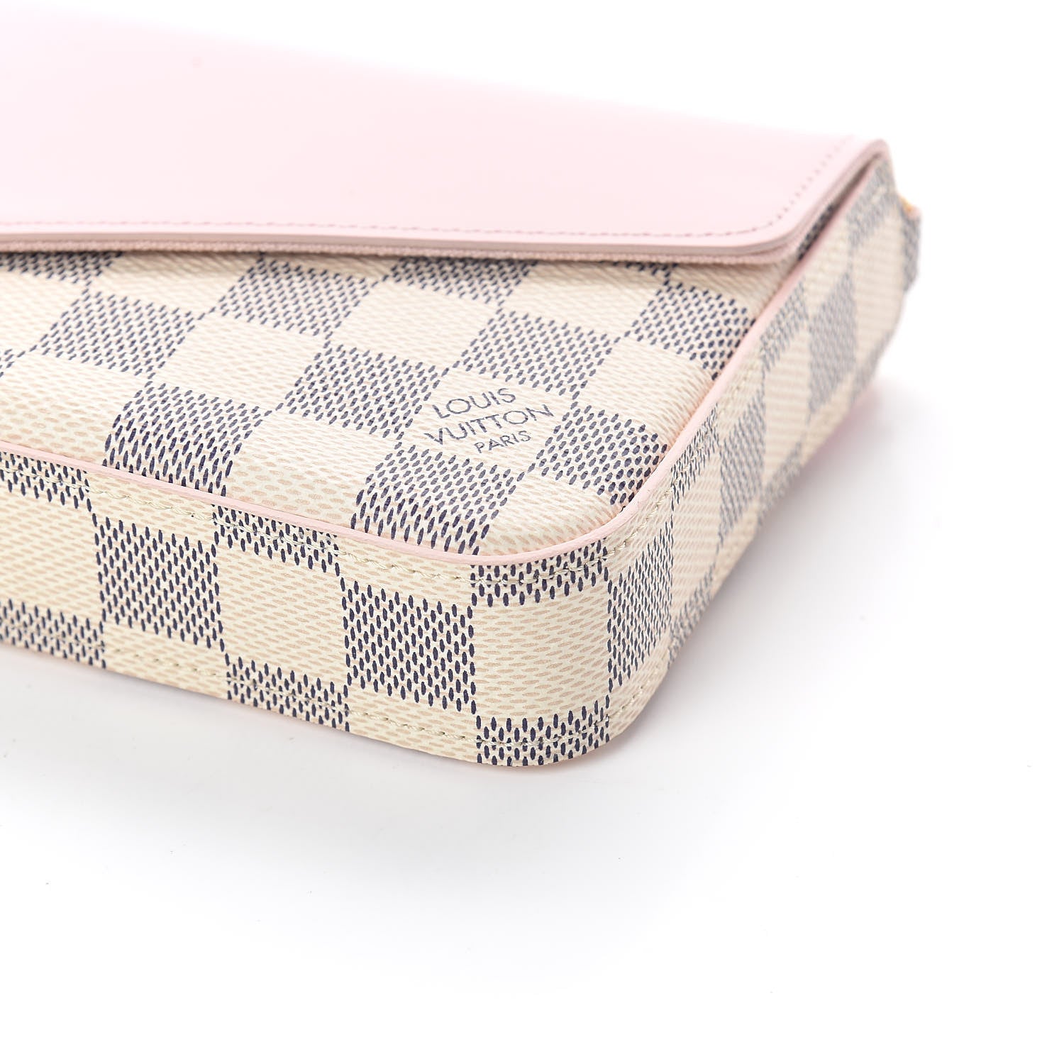 Louis Vuitton Damier Azur Calfskin Pochette Felicie Eau de Rose 8 of 9