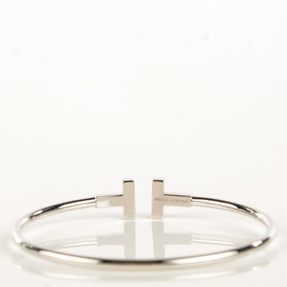 Tiffany 18K White Gold T Wire Bracelet 3 of 5