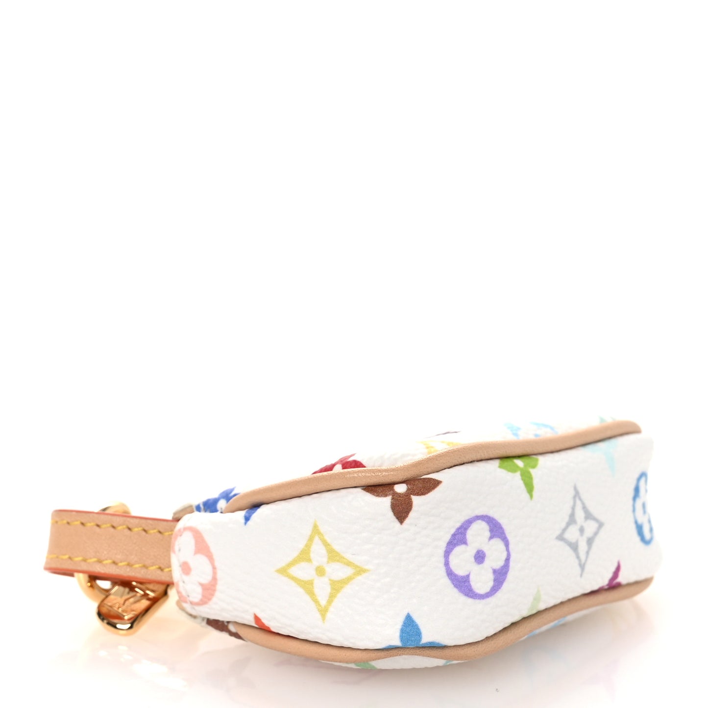 LV x TM Monogram Multicolor Micro Pochette White