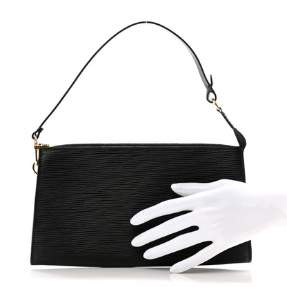 Louis Vuitton Epi Pochette Accessories 24 Black 2 of 8