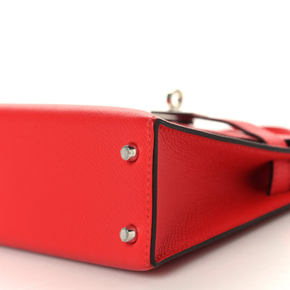Hermes Epsom Mini Kelly Sellier 20  Rouge Tomate 10 of 11
