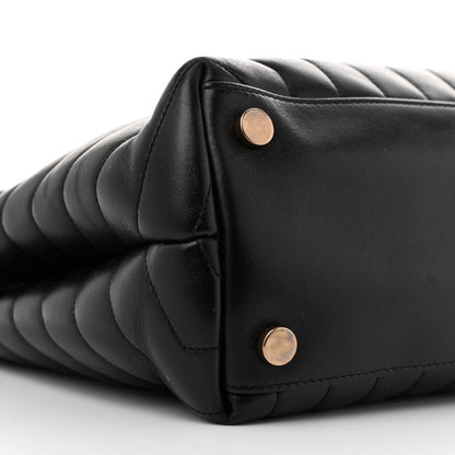 Saint Laurent Calfskin Y Quilted Monogram Large Loulou Chain Satchel Black 10 of 13