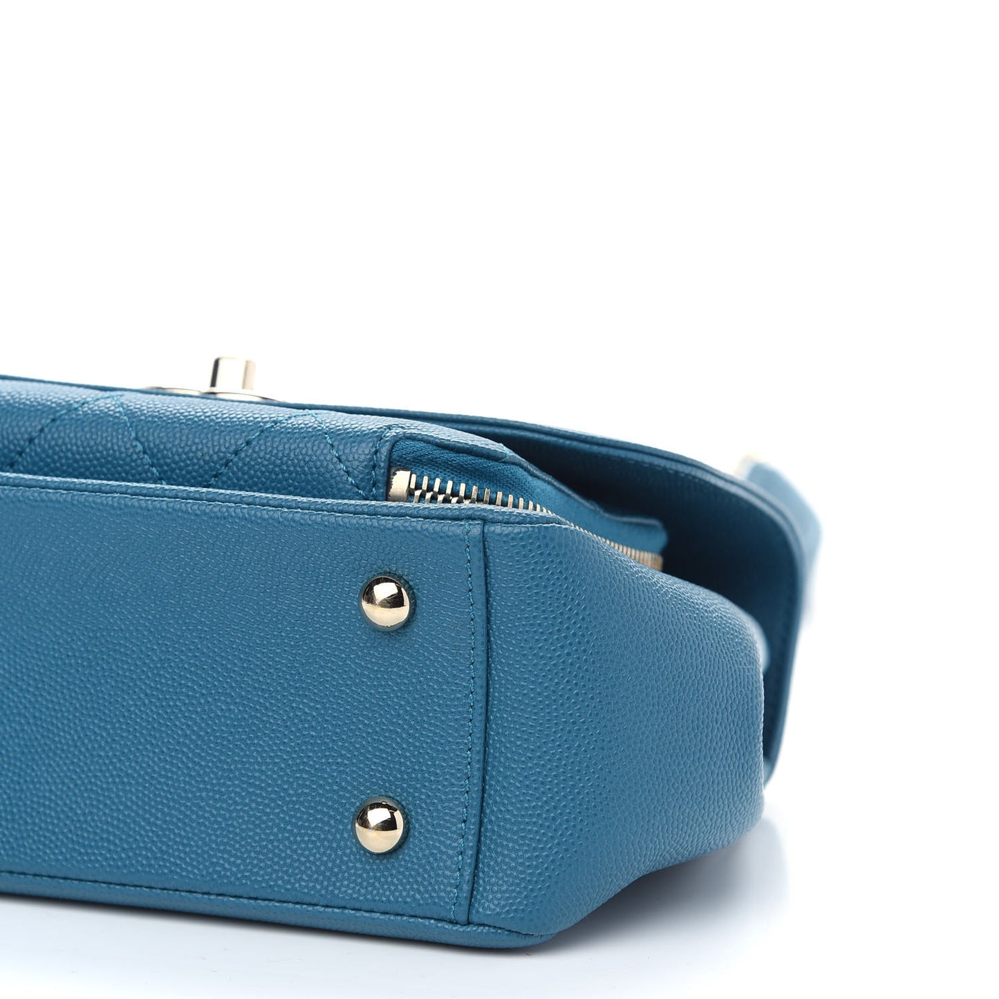 Caviar Quilted Small Business Affinity Flap Blue