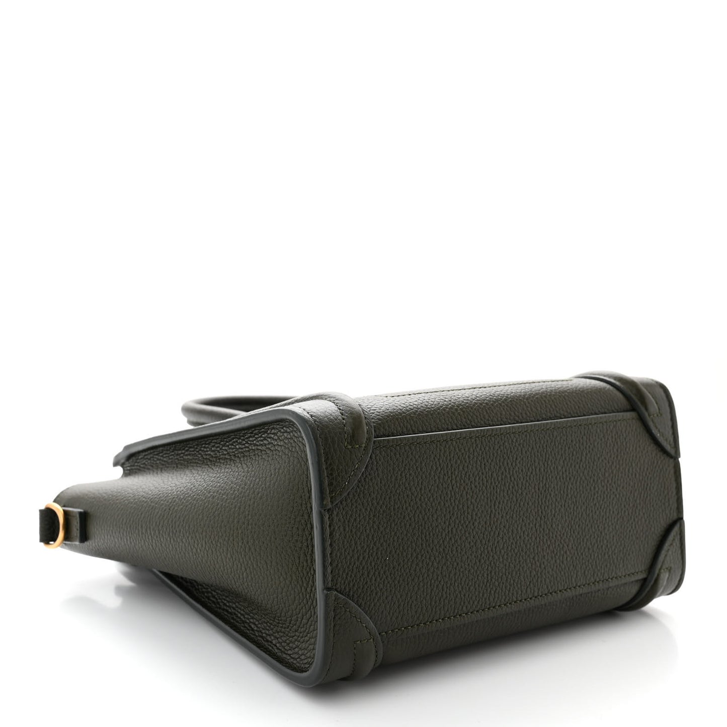 Drummed Calfskin Nano Luggage Khaki