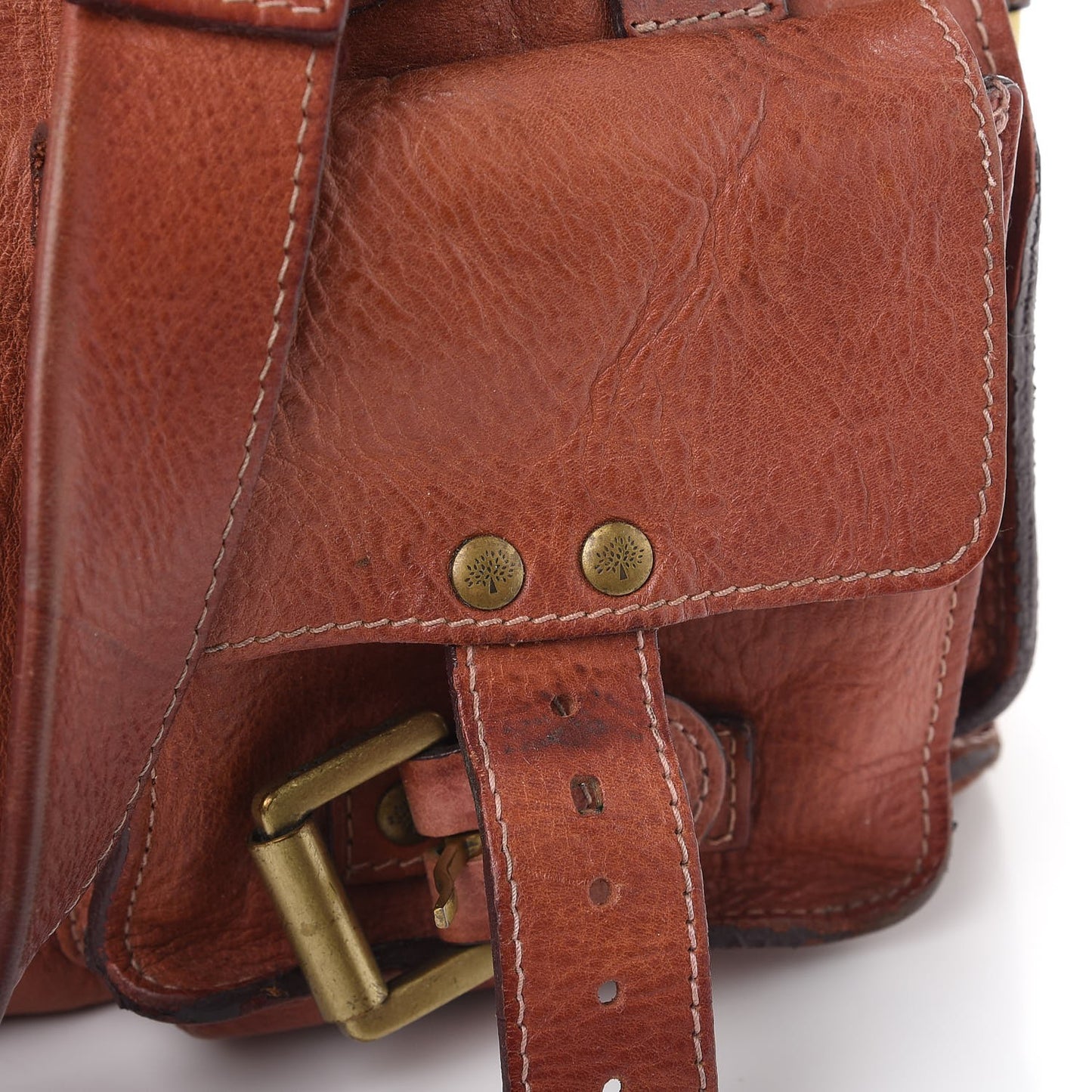 Calfskin Roxanne Satchel Rust