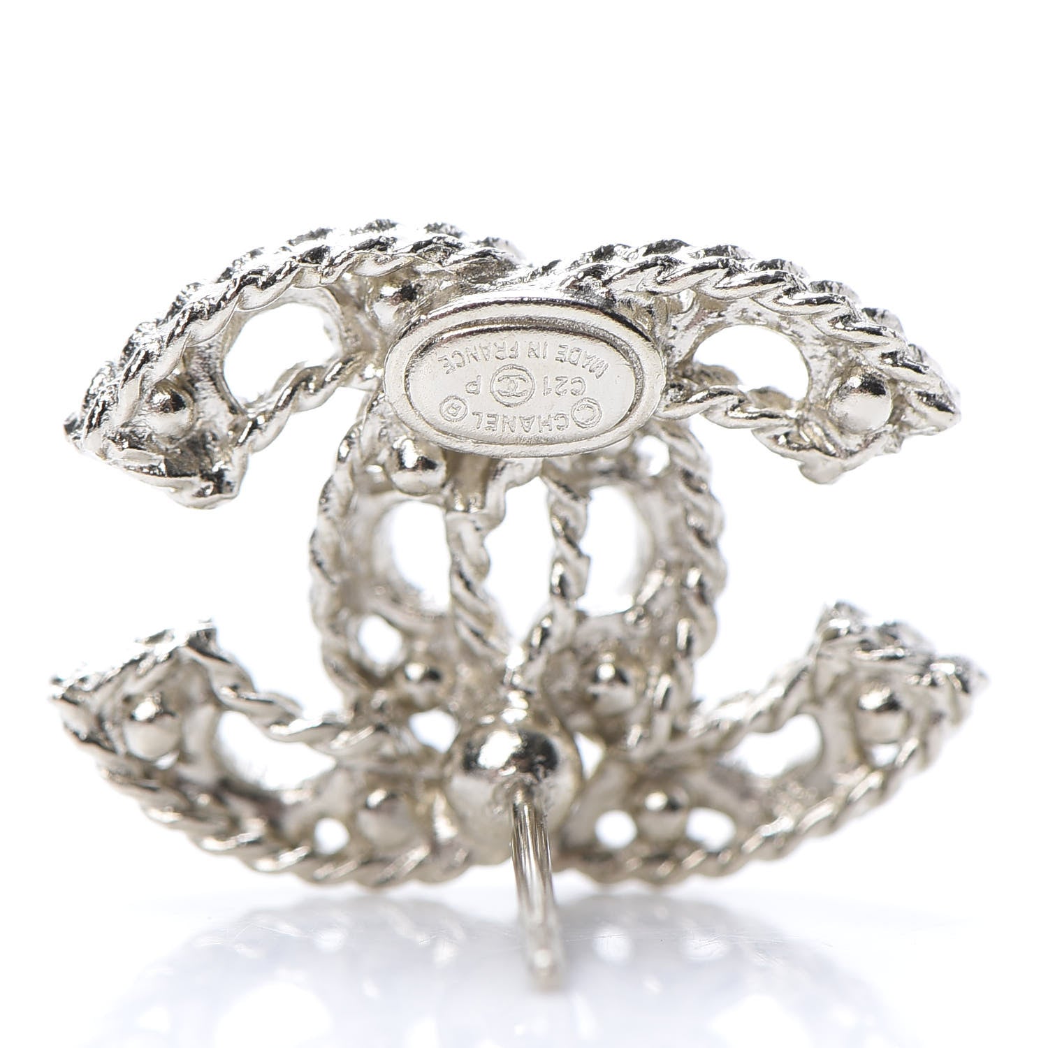 Chanel Pearl Crystal CC Earrings Gold 4 of 5