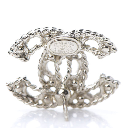 Chanel Pearl Crystal CC Earrings Gold 4 of 5