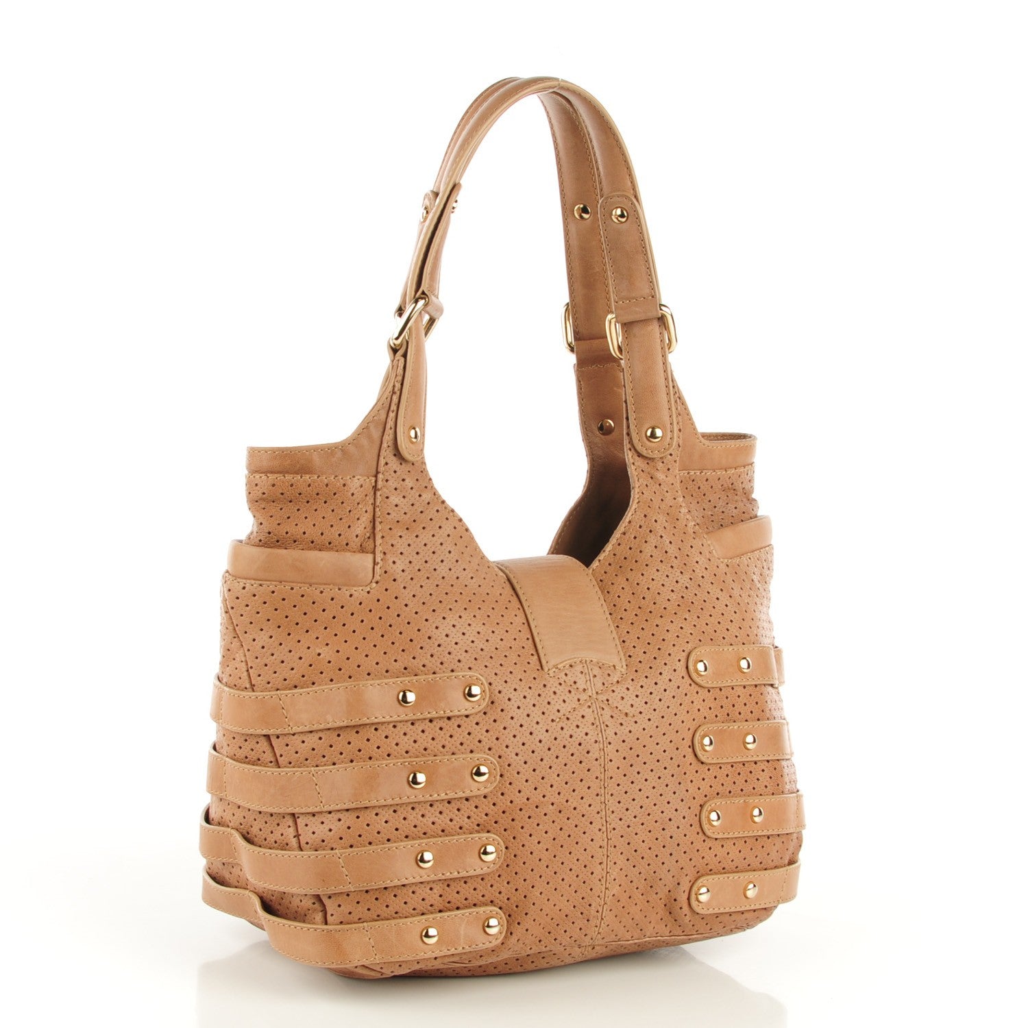 Jimmy Choo Nappa Perforated Bree Tote Camel 3 of 6