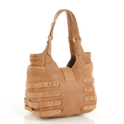 Jimmy Choo Nappa Perforated Bree Tote Camel 3 of 6