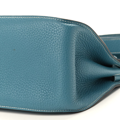 Hermes Taurillon Clemence Jypsiere 28 Blue Jean 9 of 10