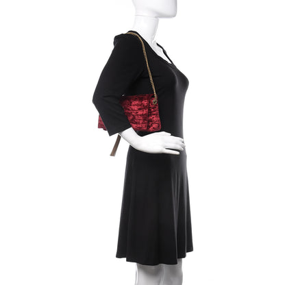 Saint Laurent Velvet Monogram Tassel Kate 99 Red 3 of 11
