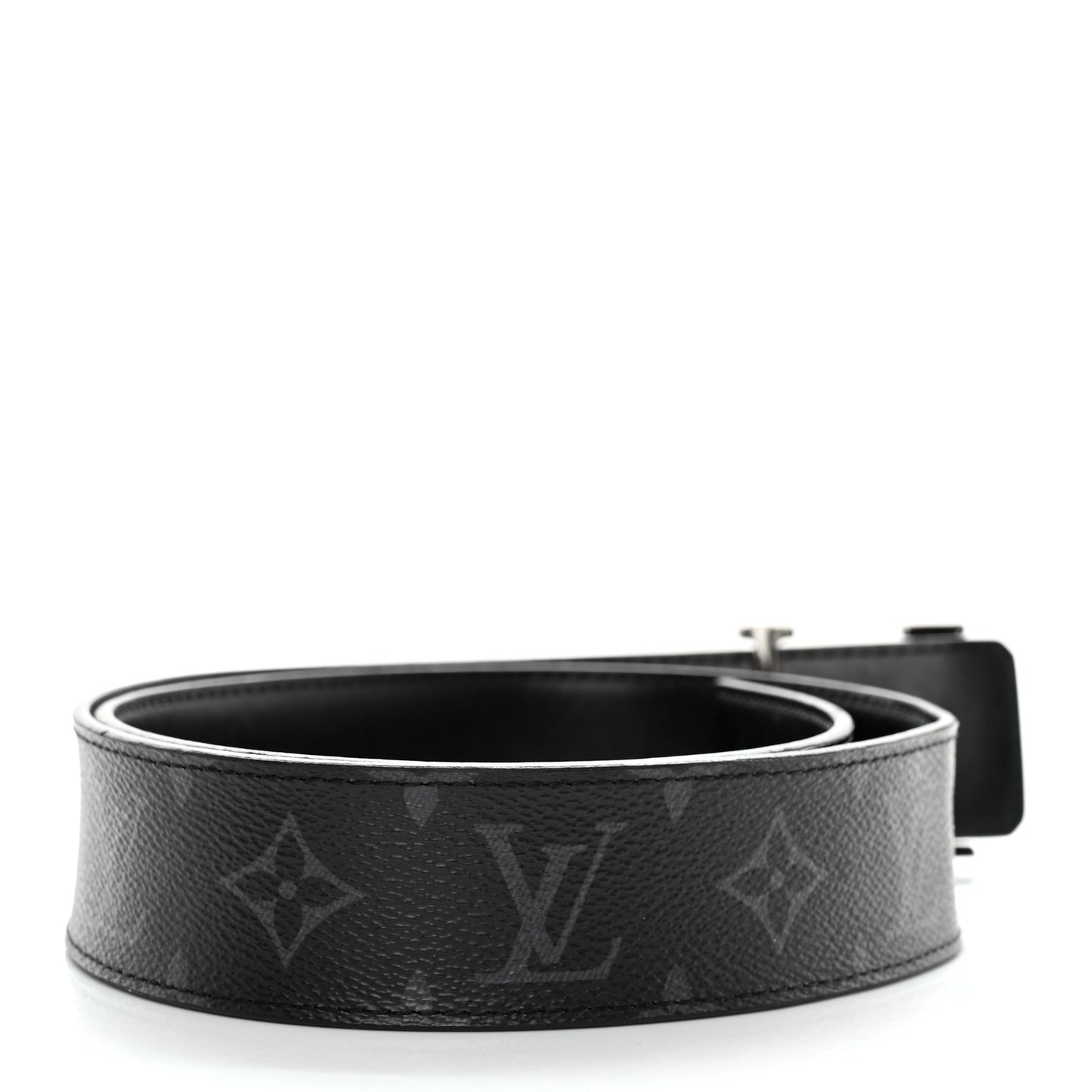 Monogram Eclipse Taigarama 40mm LV Initiales Reversible Belt 80 32 Black