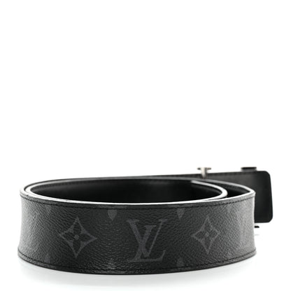 Louis Vuitton Monogram Eclipse Taigarama 40mm LV Initiales Reversible Belt 80 32 Black 2 of 7