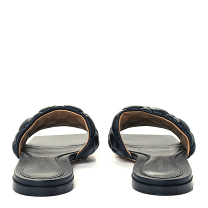 Bottega Veneta Nappa Matelasse Padded Flat Sandals 39 Black 6 of 9