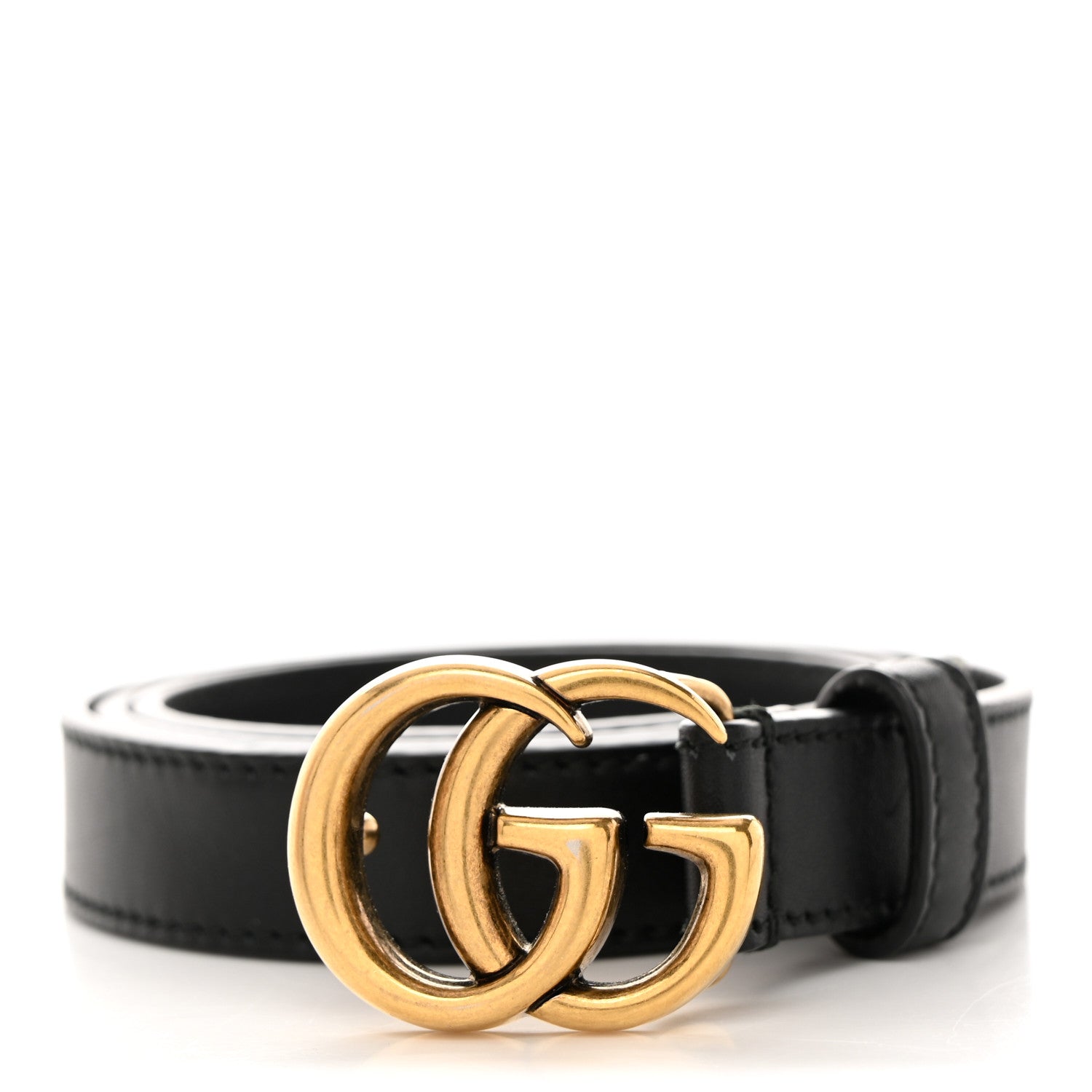 Gucci Calfskin Double G 20mm Belt 70 28 Black 1 of 5