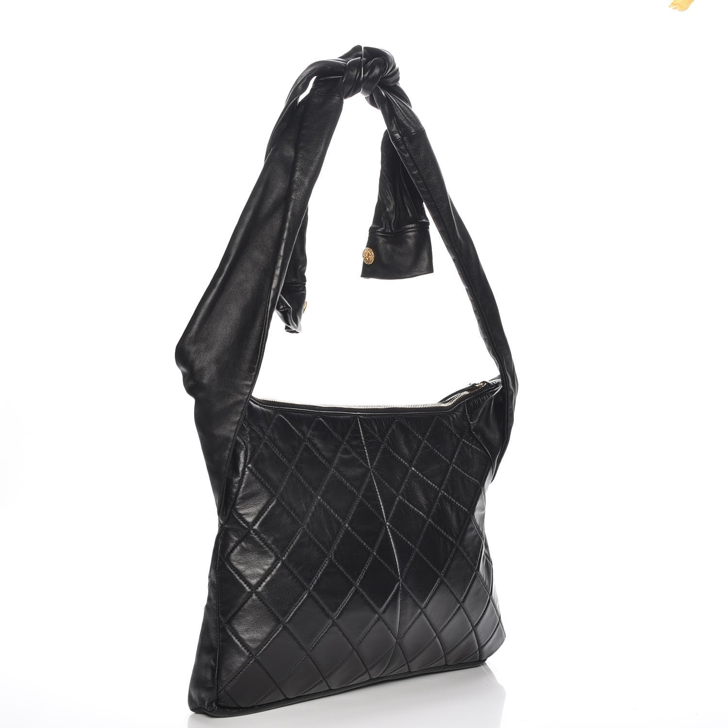 Chanel Lambskin Quilted Girl Bag Black 3 of 8