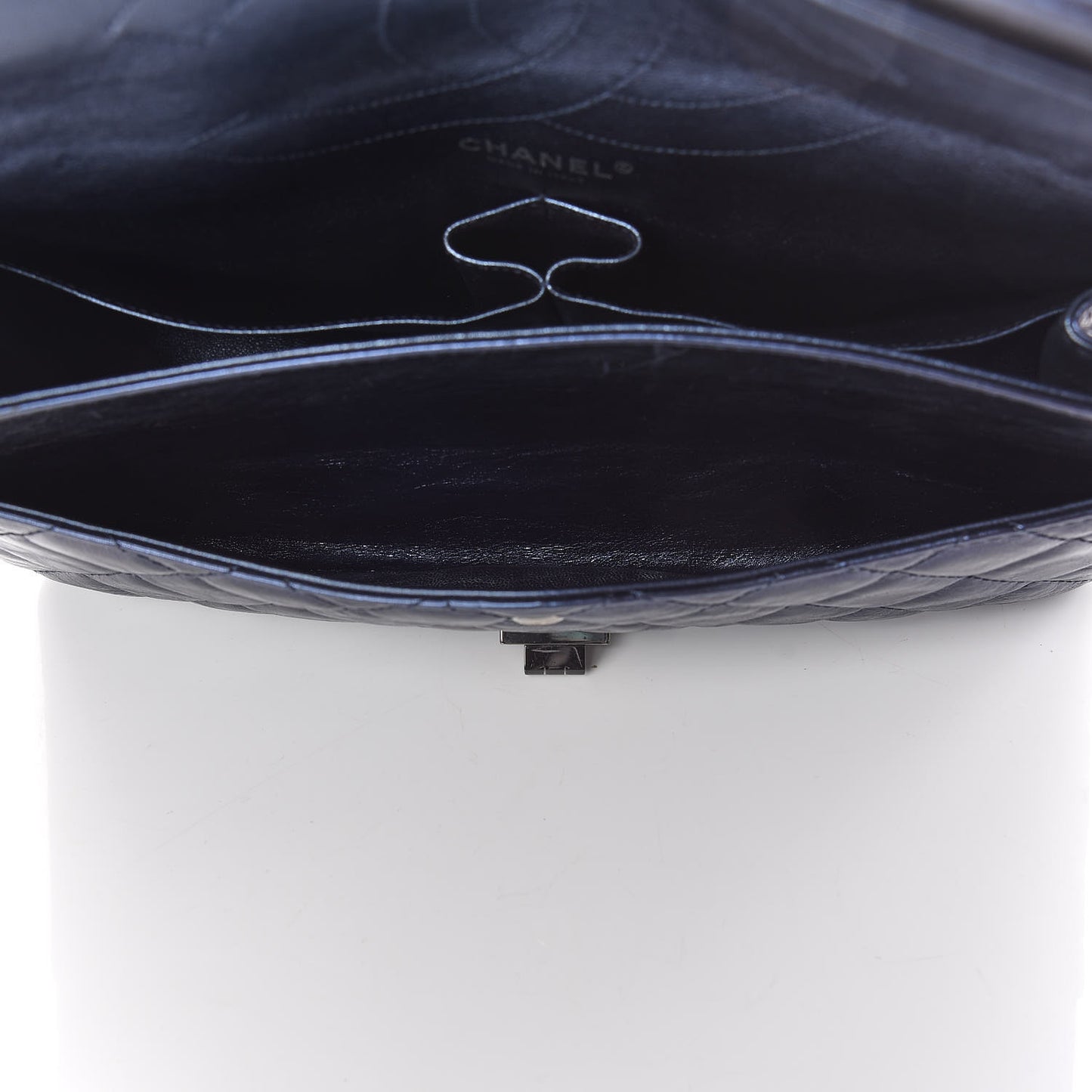 Metallic Aged Calfskin 2.55 Reissue Flap 227 Blue