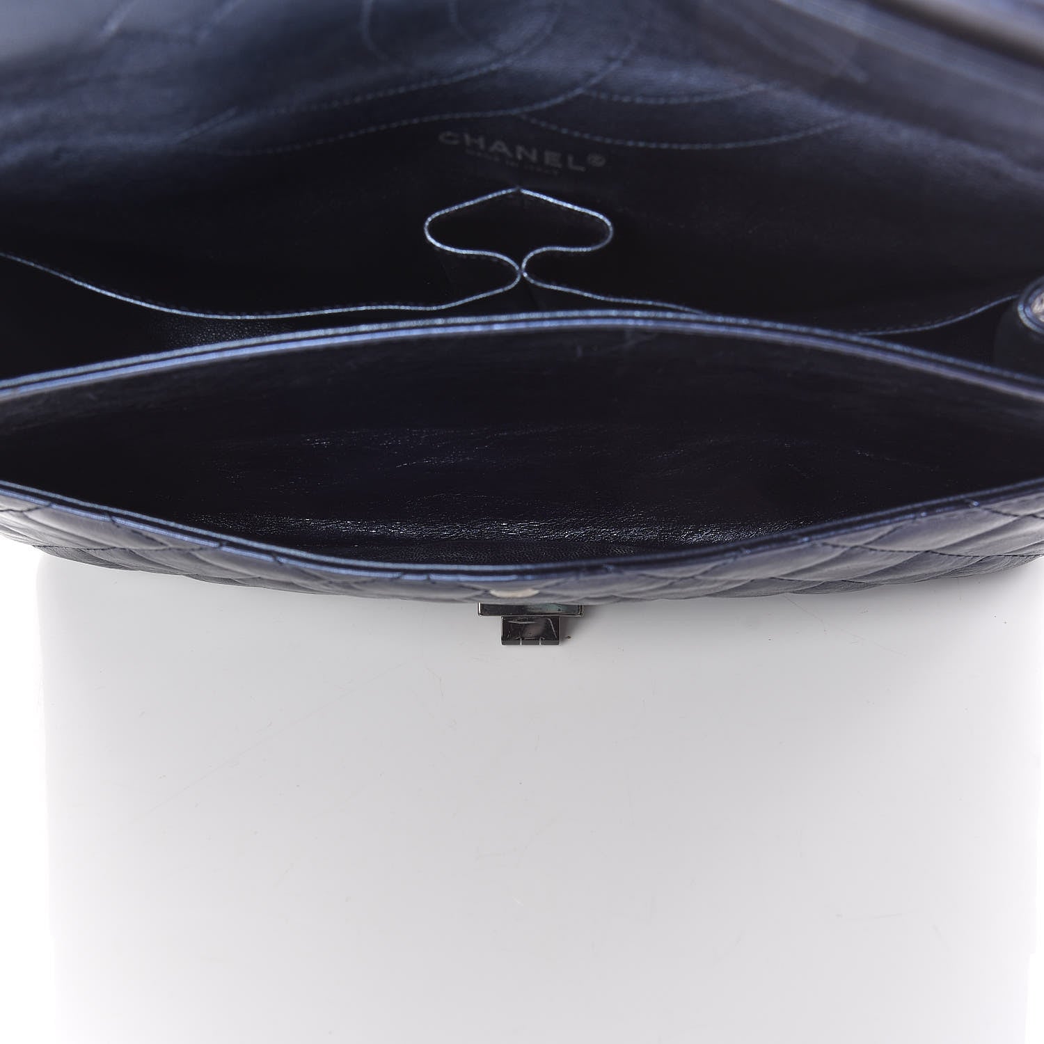 Chanel Metallic Aged Calfskin 2.55 Reissue Flap 227 Blue 9 of 13