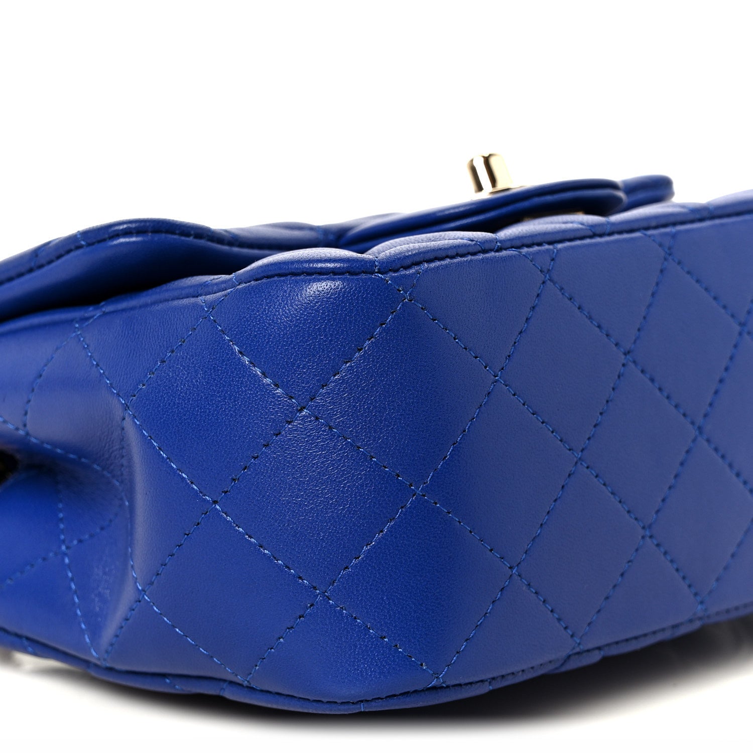 Chanel Lambskin Quilted Mini Square Flap Blue 10 of 12