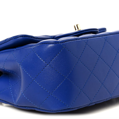 Chanel Lambskin Quilted Mini Square Flap Blue 10 of 12