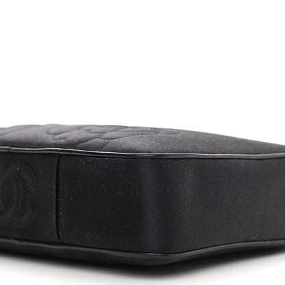 Chanel Satin Quilted Camellia Camera Case Black 11 of 12