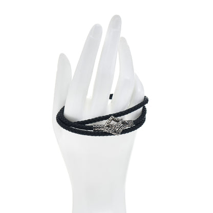 John Hardy Sterling Silver Leather Legends Naga Triple Wrap Bracelet 2 of 4