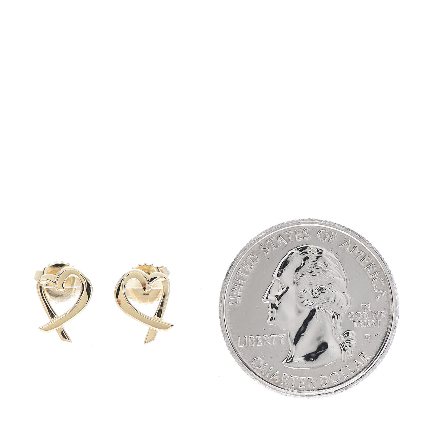 18K Yellow Gold Mini Paloma Picasso Loving Heart Earrings