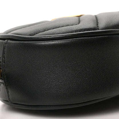 Gucci Calfskin Matelasse GG Marmont Belt Bag 95 38 Black 9 of 10