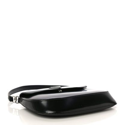 Prada Spazzolato Cleo Flap Shoulder Bag Black 4 of 10