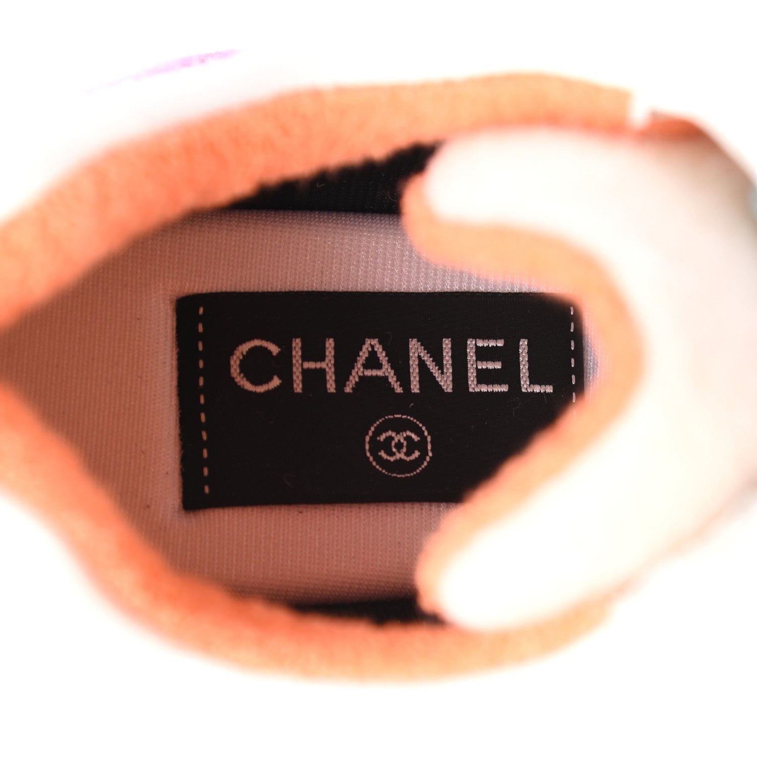 Chanel Wool Suede Calfskin CC Sneakers 38.5 Multicolor 8 of 9
