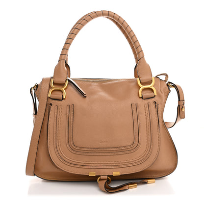 Chloe Calfskin Braided Medium Marcie Double Carry Light Tan 1 of 12