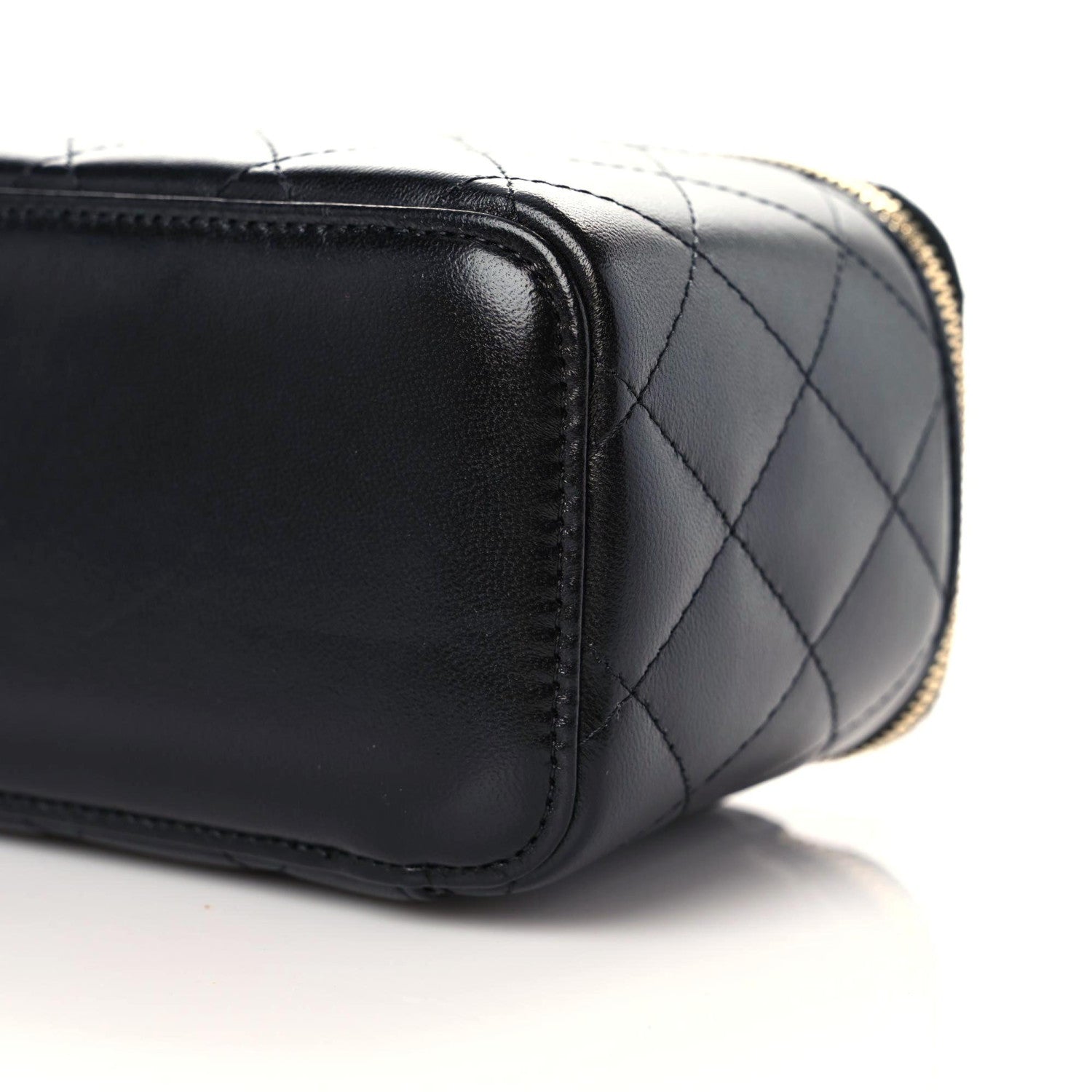 Chanel Lambskin Quilted Small Vanity Case With Chain Black 9 of 9