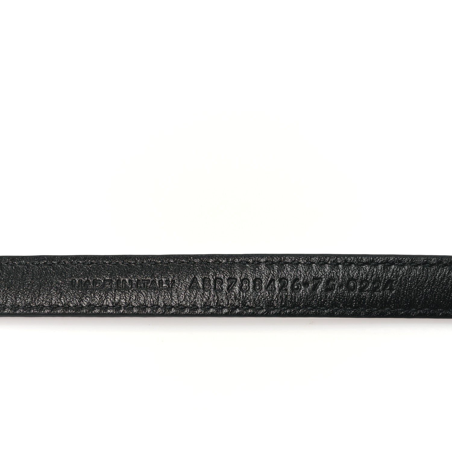 Saint Laurent Calfskin Monogram Cassandre Extra Thin Square Buckle Belt 75 30 Black 4 of 5