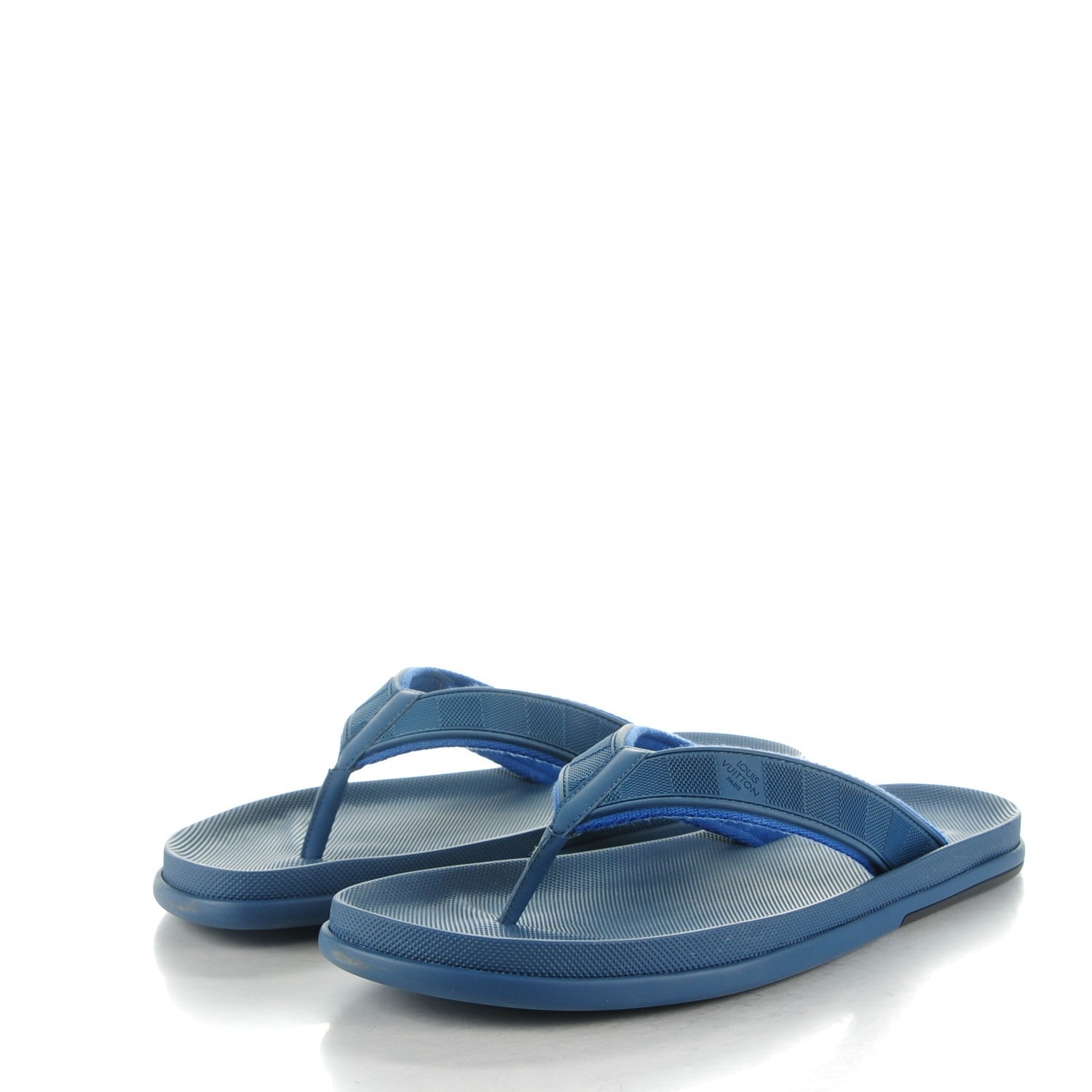 Louis Vuitton Rubber Damier Mens Waterfront Thong Sandals 12 3 of 9