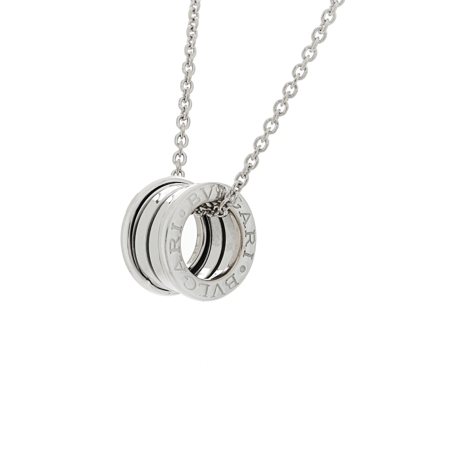 Bulgari 18K White Gold B.Zero1 Pendant Necklace 5 of 6