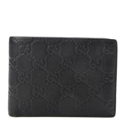 Gucci Guccissima Bi-Fold Wallet Black 1 of 6