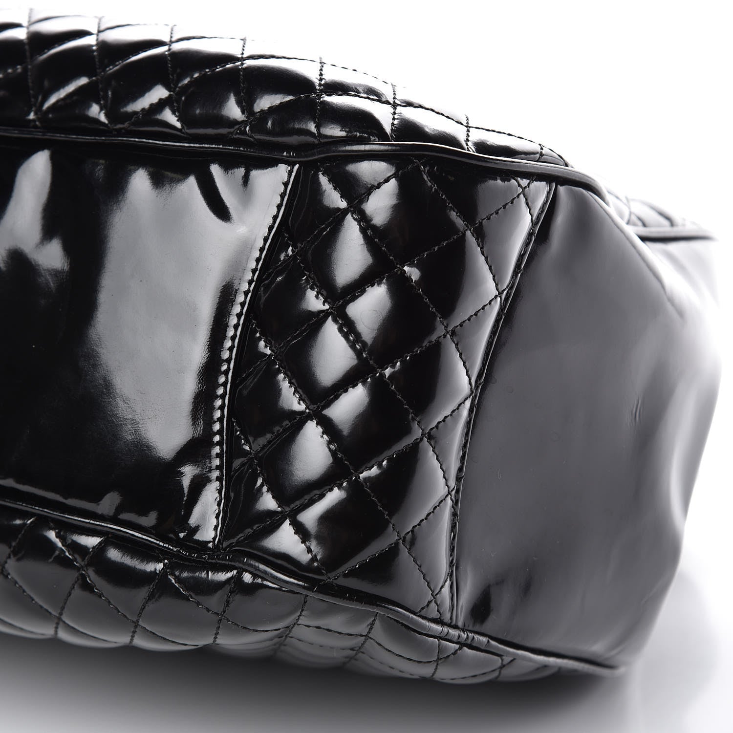 Chanel Glazed Calfskin Quilted Mademoiselle Large Frame Bag Black 10 of 10