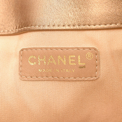 Chanel Metallic Lambskin Coco Pleats Drawstring Bag Gold 5 of 9
