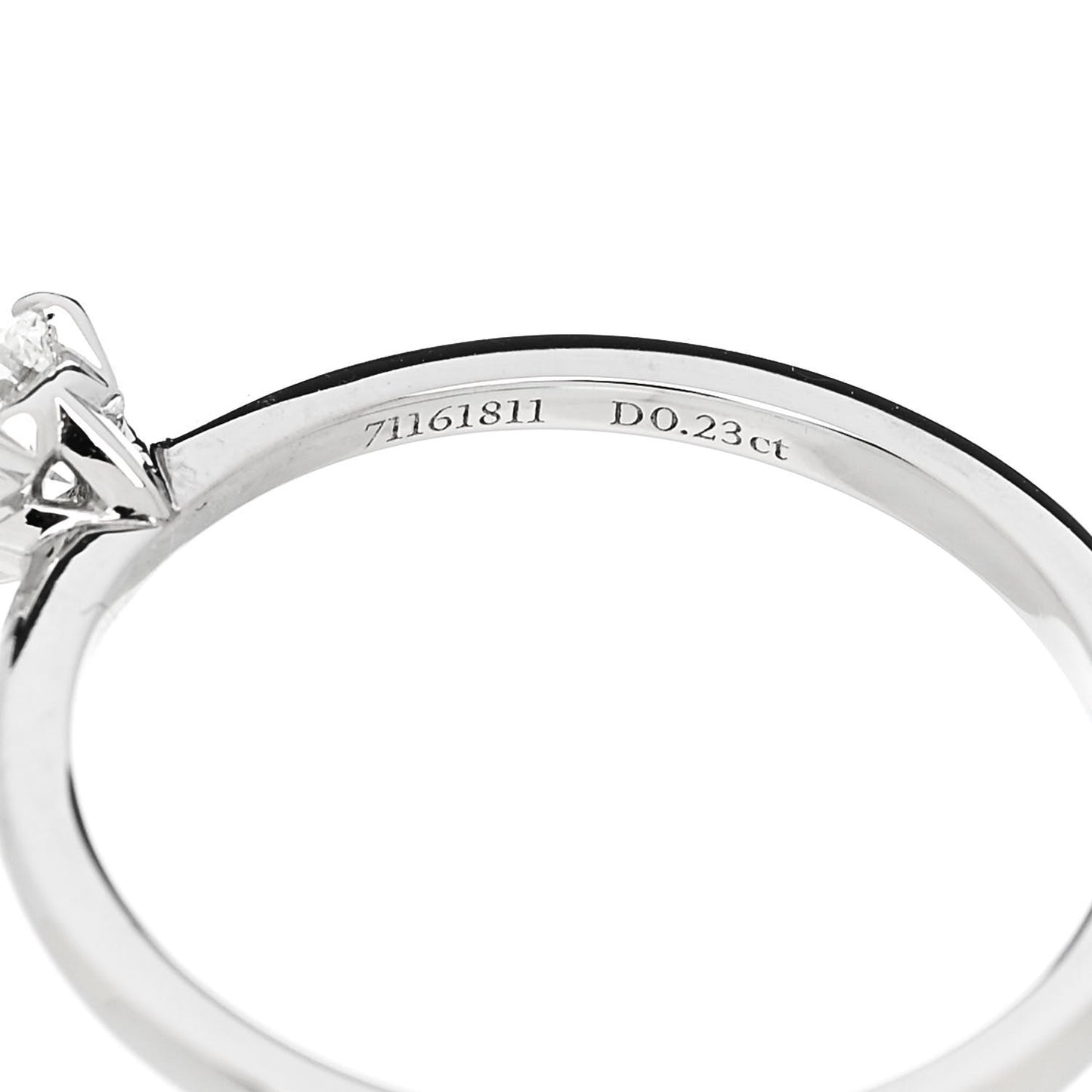Platinum Diamond .23ct Princess Cut Engagement Ring  49 5