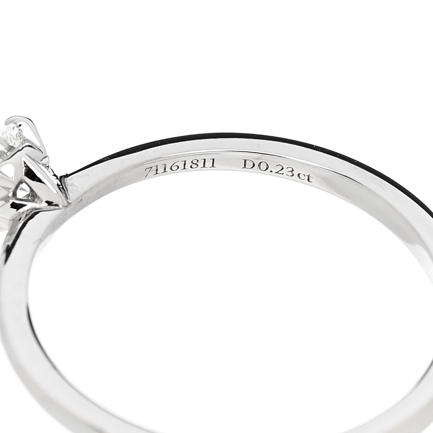 Tiffany Platinum Diamond .23ct Princess Cut Engagement Ring  49 5 6 of 6