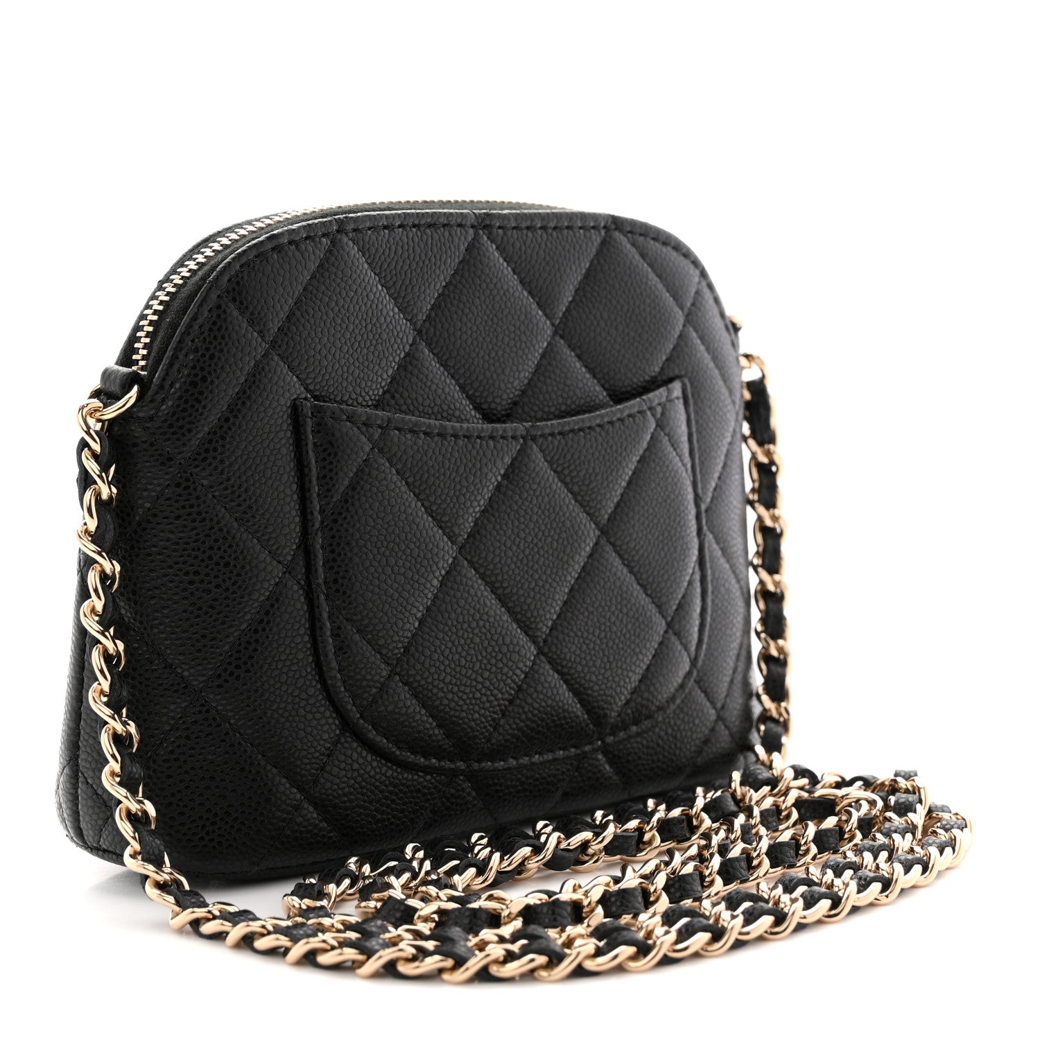 Chanel Caviar Quilted Classic Clutch With Chain Black 3 of 12